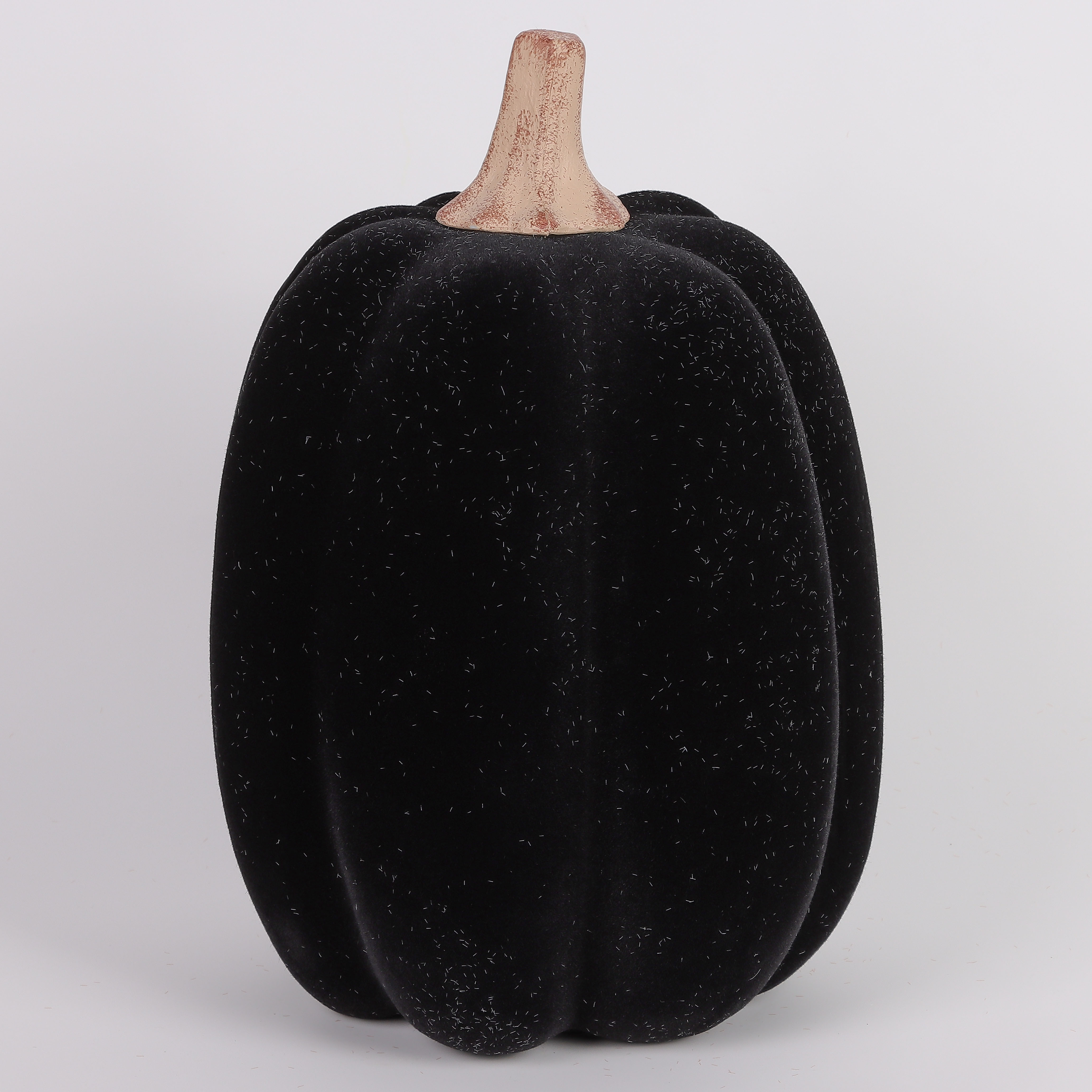 Harvest Black Flocked Pumpkin, 13", by Way To Celebrate | Walmart (US)