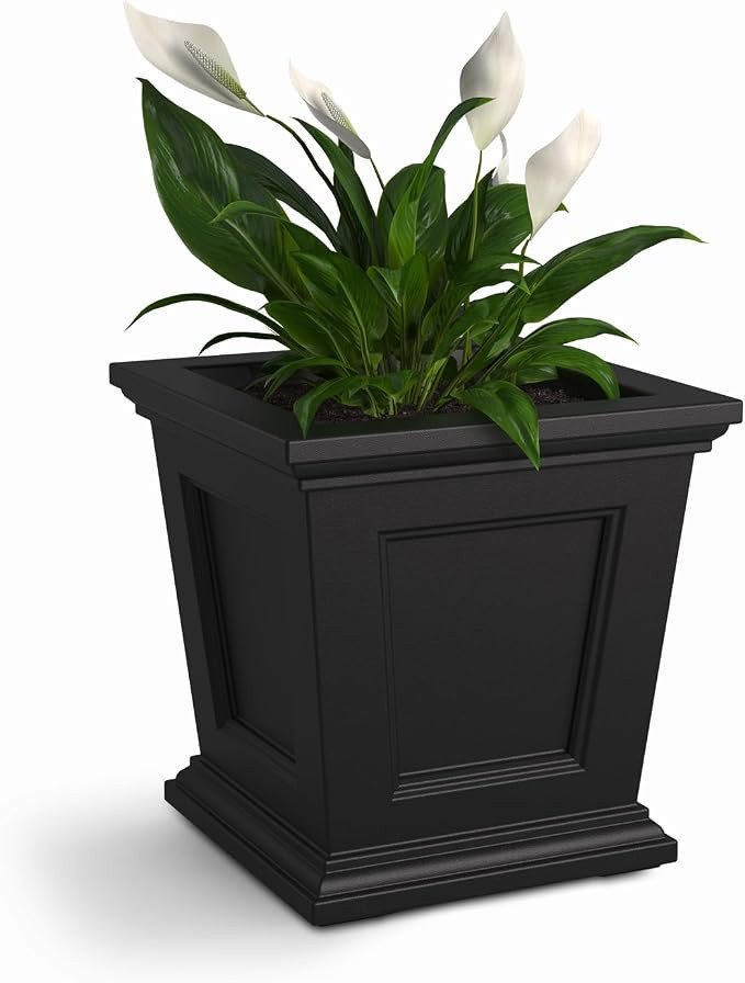 Mayne Fairfield 16-Inch Square Planter – Self-Watering, Weather-Resistant Planter for Flowers ... | Amazon (US)