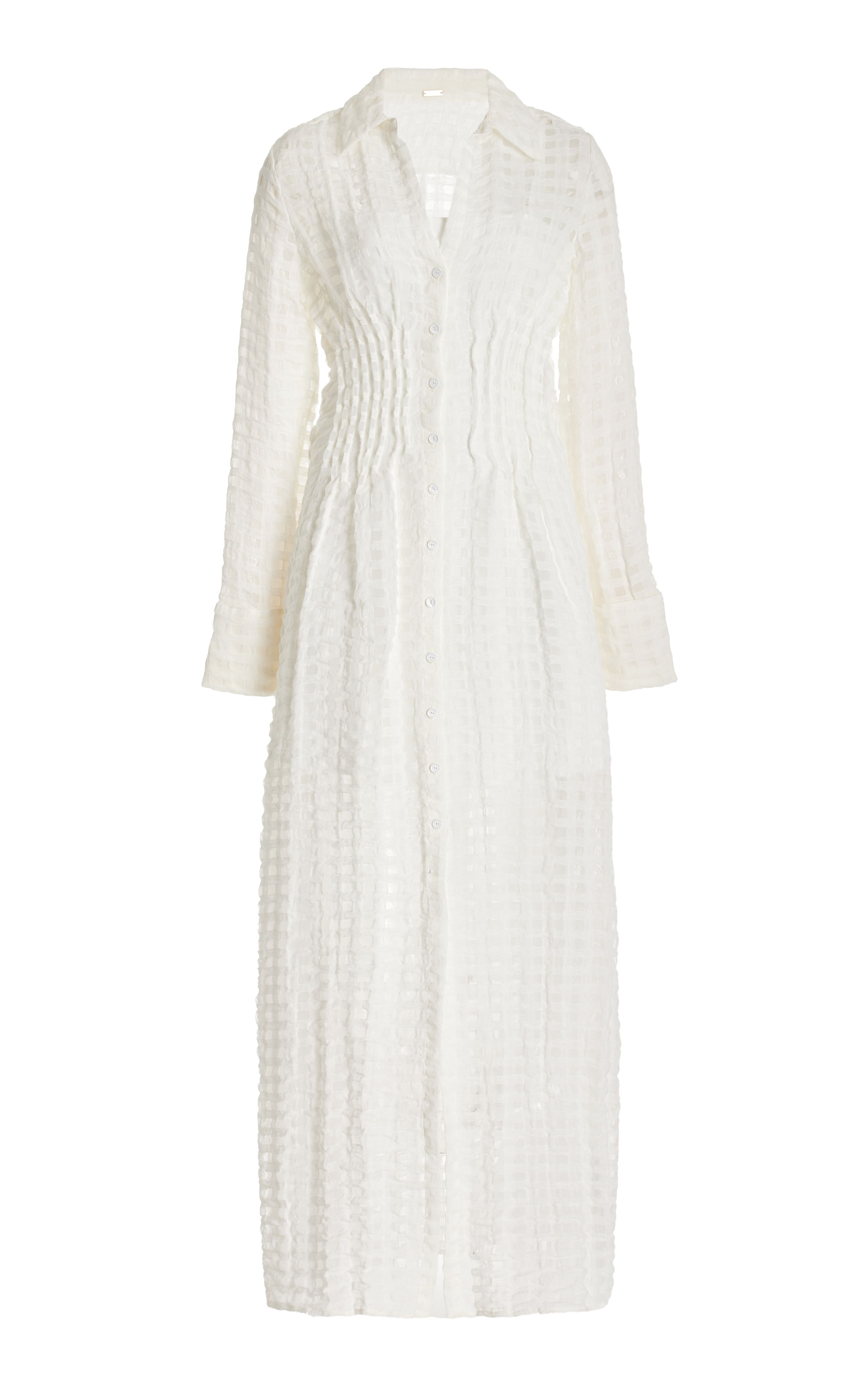 Pernille Gathered Linen-Blend Maxi Dress | Moda Operandi (Global)