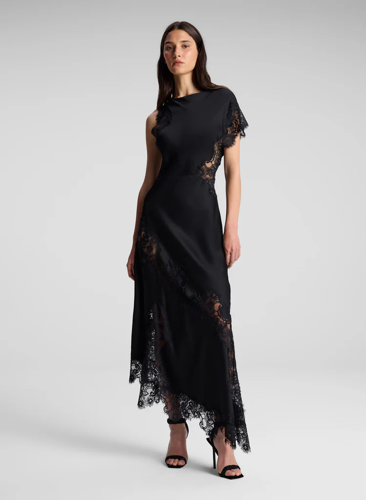 Alessia Satin and Lace Maxi Dress | A.L.C