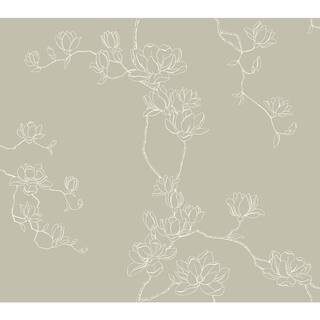 Magnolia Home by Joanna Gaines Magnolia Taupe Branches Wallpaper MF4736 - The Home Depot | The Home Depot