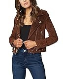 [BLANKNYC] Womens Luxury Clothing Cropped Suede Leather Motorcycle Jackets, Comfortable & Stylish... | Amazon (US)