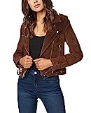 [BLANKNYC] Womens Luxury Clothing Cropped Suede Leather Motorcycle Jackets, Comfortable & Stylish... | Amazon (US)