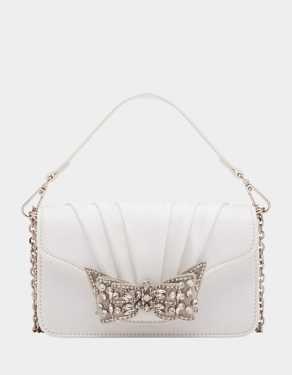 3D BOW FLAP BAG IVORY | Betsey Johnson