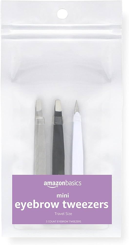 Amazon Basics Mini Eyebrow Tweezers 3-Pack | Amazon (US)