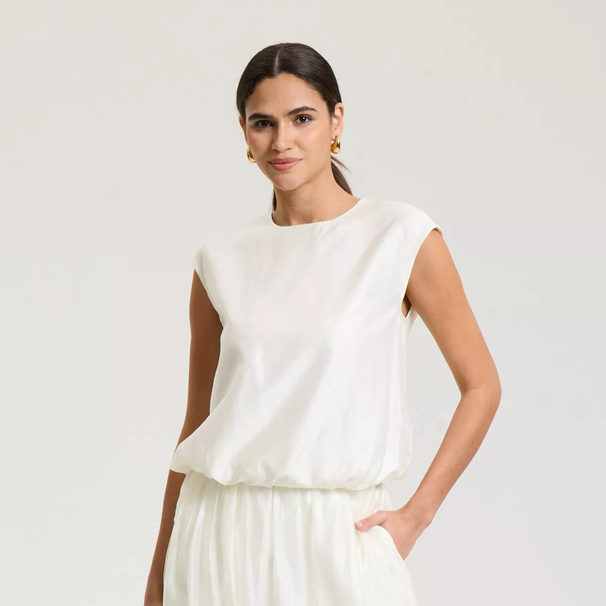 Women's Sleeveless Bubble Top - A New Day™ | Target