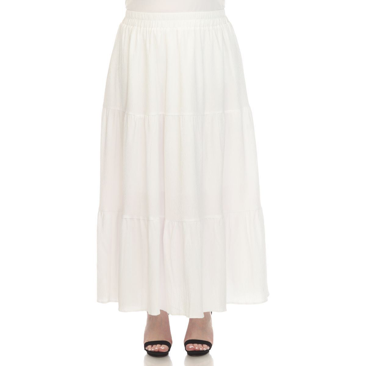 Plus Size Pleated Tiered Maxi Skirt | Target