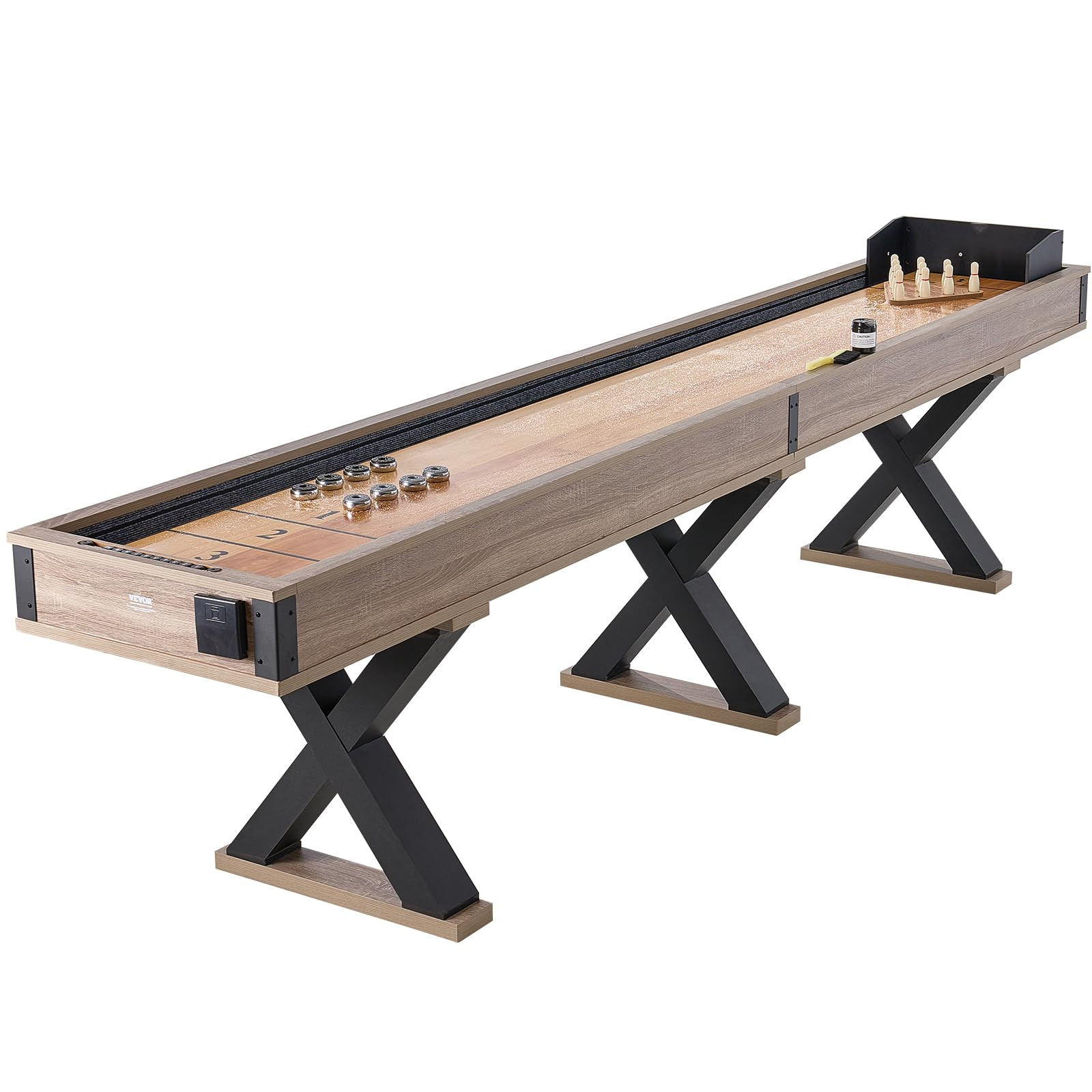 VEVOR Shuffleboard Table, 11.5 ft Shuffleboard for Family Game Rooms, 2 in 1 Shuffleboard and Bow... | Amazon (US)