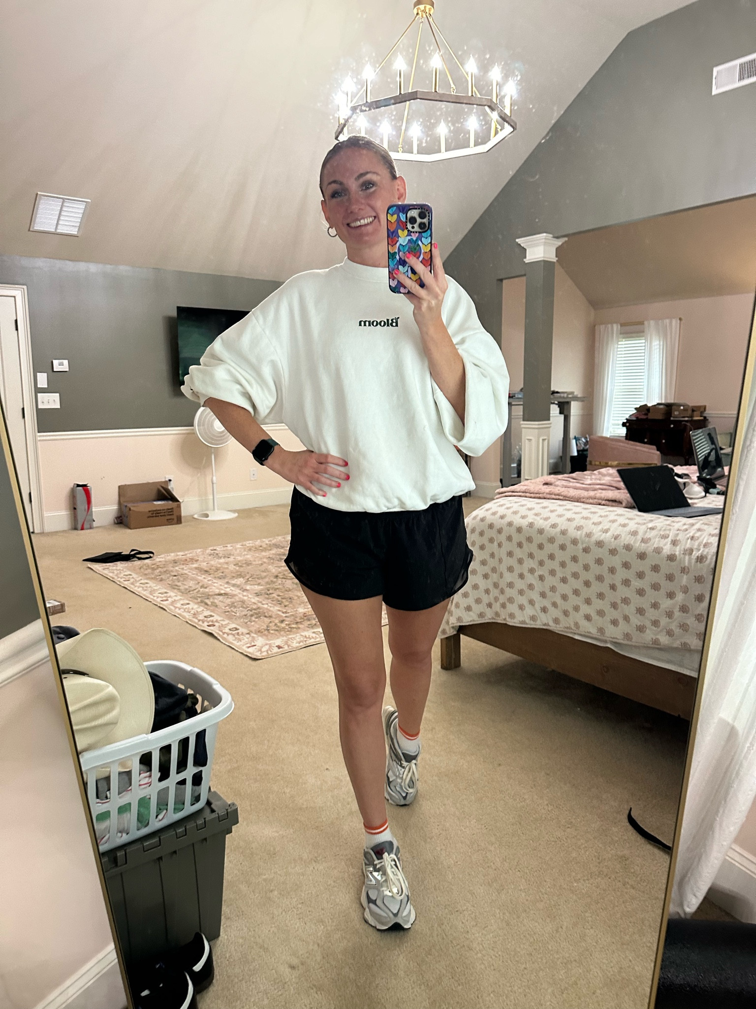 I’m 153 // 5’9 and wearing size large in shorts 