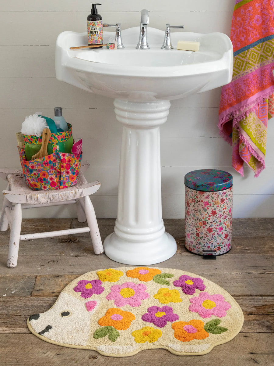 Tufted Cotton Bath Mat - Hedgehog | Natural Life
