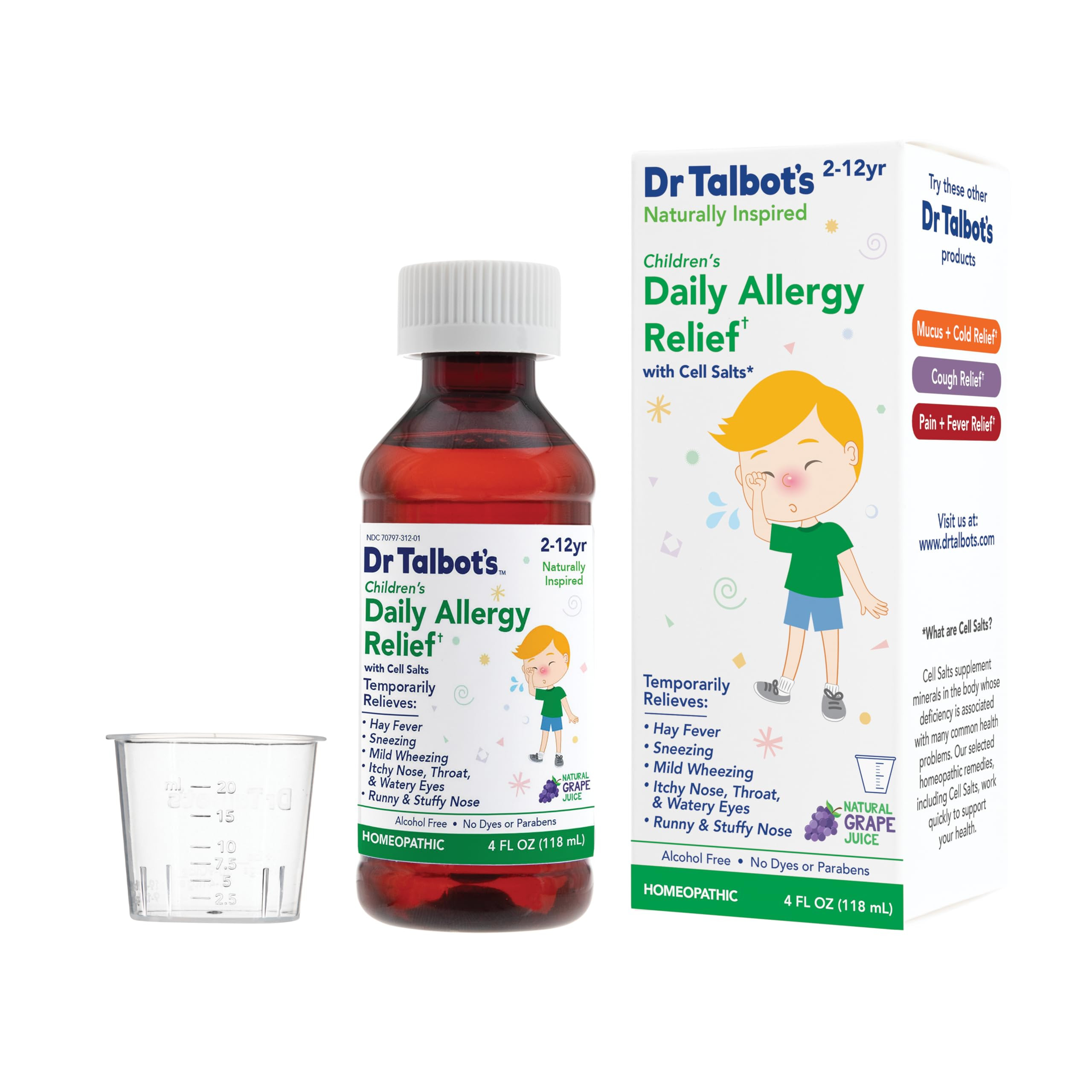 Dr. Talbot's Children's Allergy Relief Medicine - 4 oz - Includes Dosage Cup - for 2-12 Years Old... | Amazon (US)
