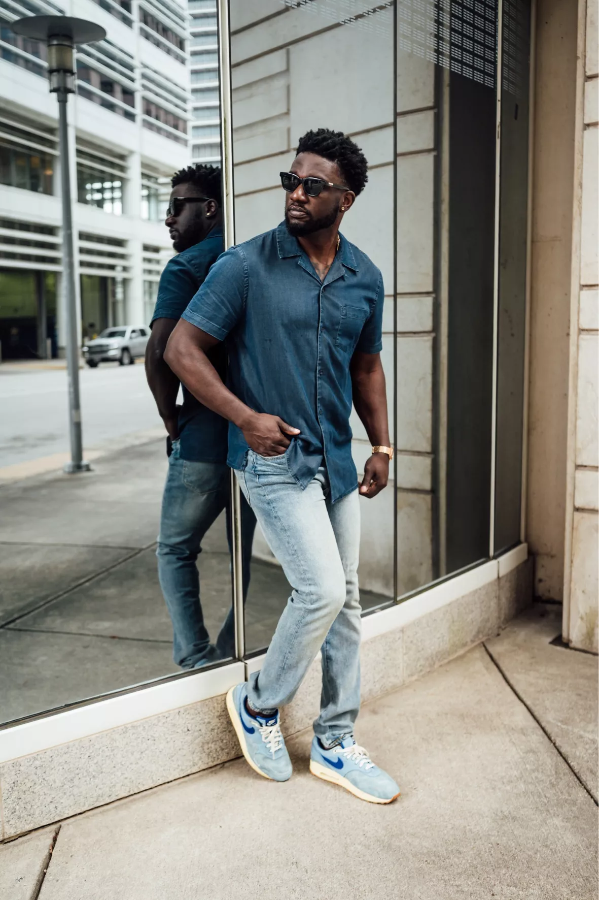 Gucci Men's Blue Straight Fit Denim Jeans M