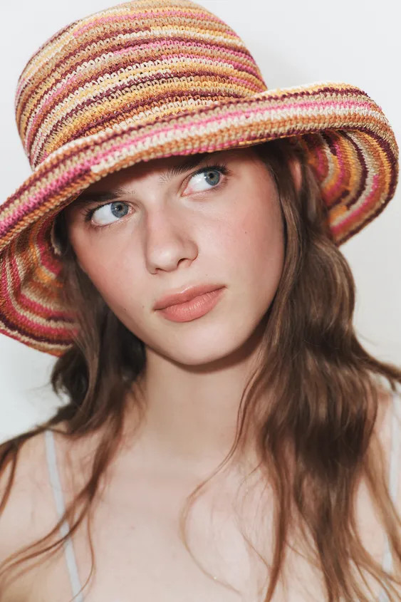 COMBINED WOVEN HAT | Zara Canada
