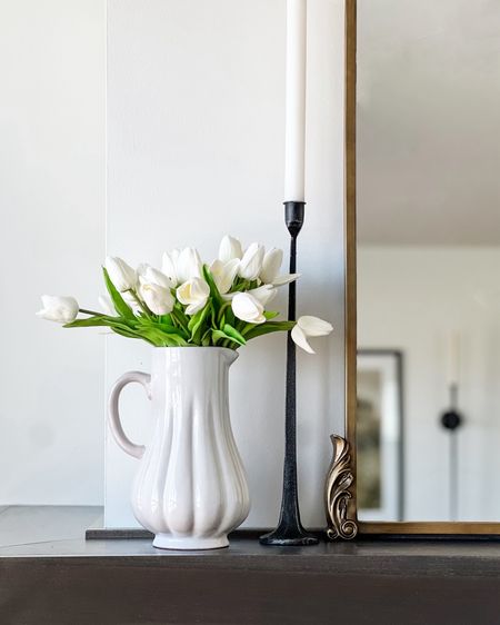 A pretty fluted pitcher of tulips on your mantel, table or shelf is a perfect spring touch for your home. 

Home decor, spring decor, faux tulips 

#LTKhome #LTKSeasonal #LTKfindsunder50