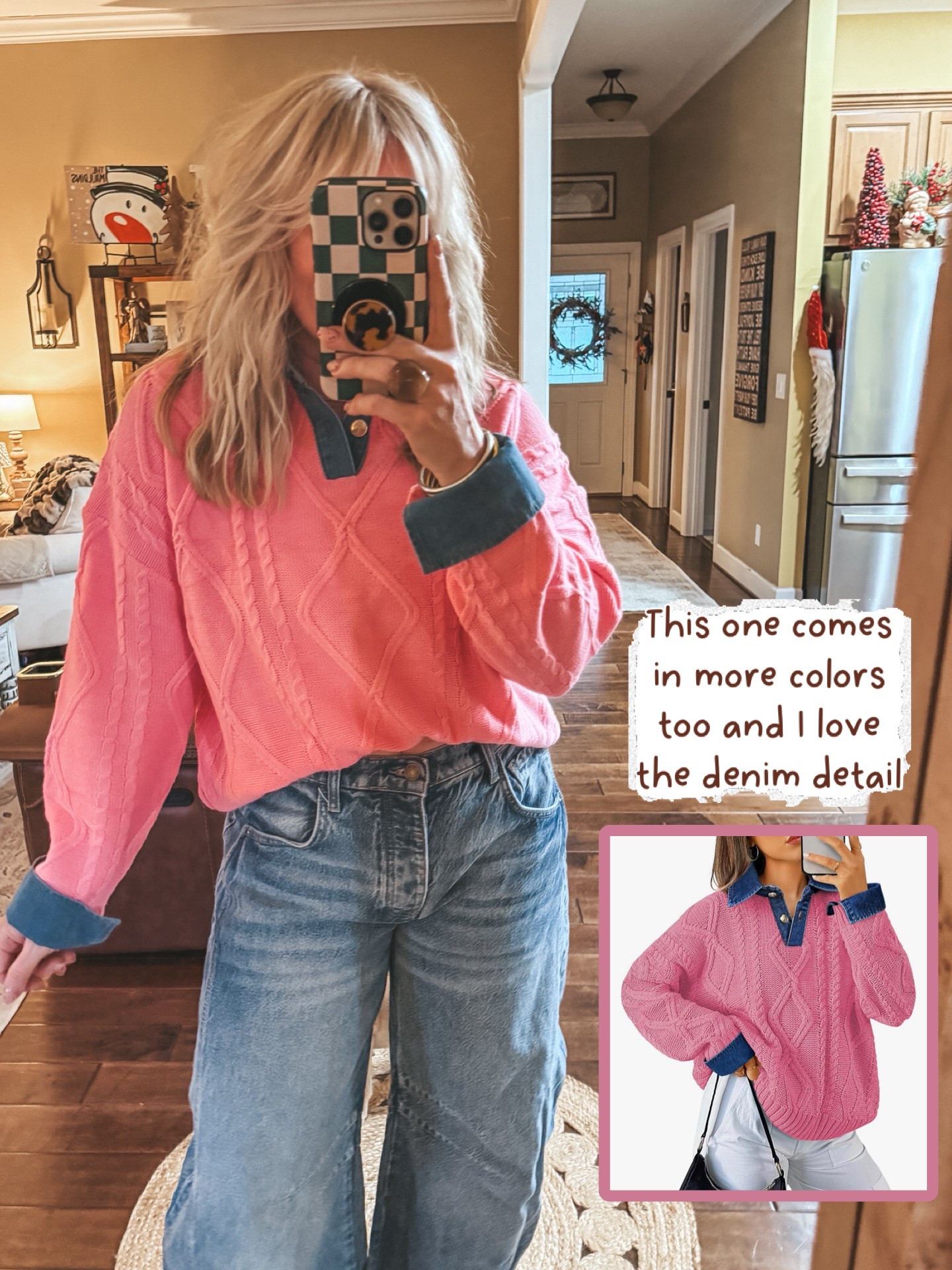 Love this fun polo style sweater! Other cute colors available.

#LTKOver40