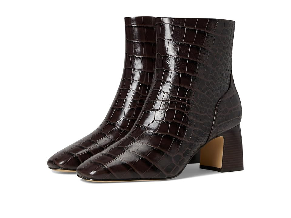 Cole Haan Gemma Dress Booties Women's Boots Dark Choc Croc Print Leather : 9.5 B - Medium | Zappos