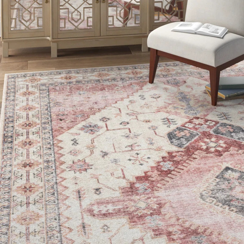 Skye Ivory/Berry Area Rug | Wayfair North America