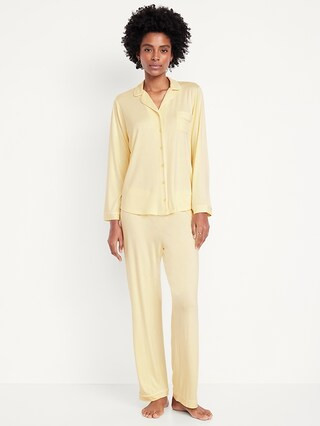 Knit Jersey Pajama Pant Set | Old Navy (US)