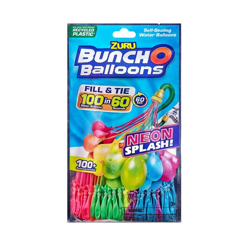 Bunch O Balloons 3pk Rapid Filling Self Sealing Water Balloons - Neon by ZURU | Target