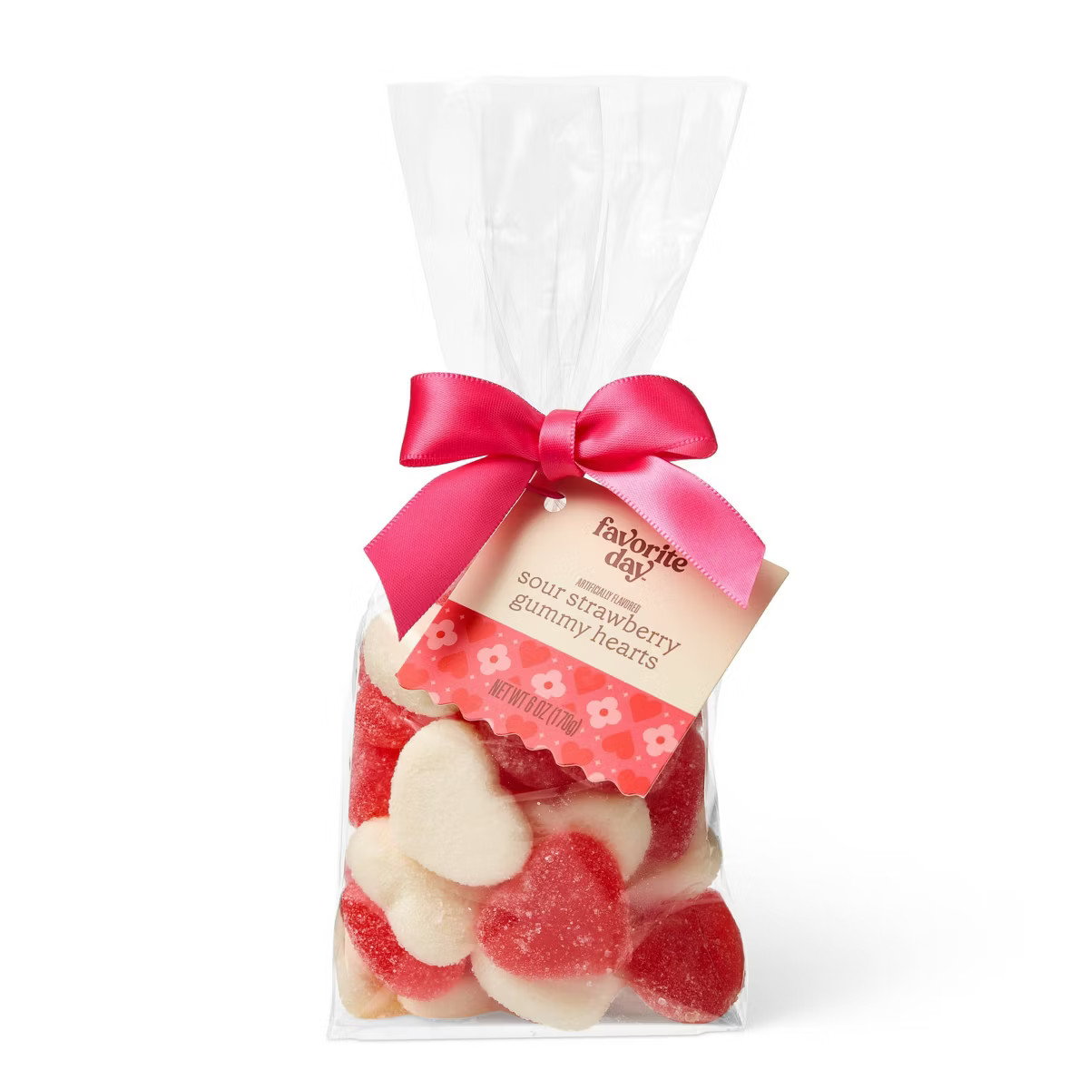 Valentine's Red & White Sour Sanded Hearts - 6oz - Favorite Day™ | Target