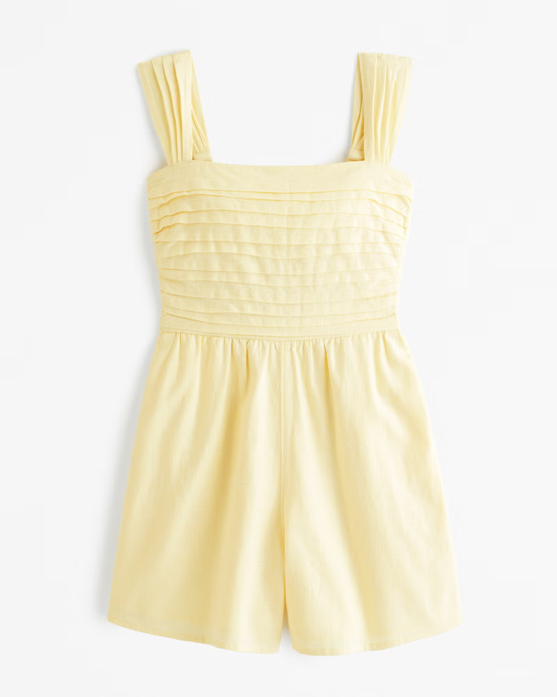 Women's Emerson Off-The-Shoulder Romper | Women's Dresses & Jumpsuits | Abercrombie.com | Abercrombie & Fitch (US)