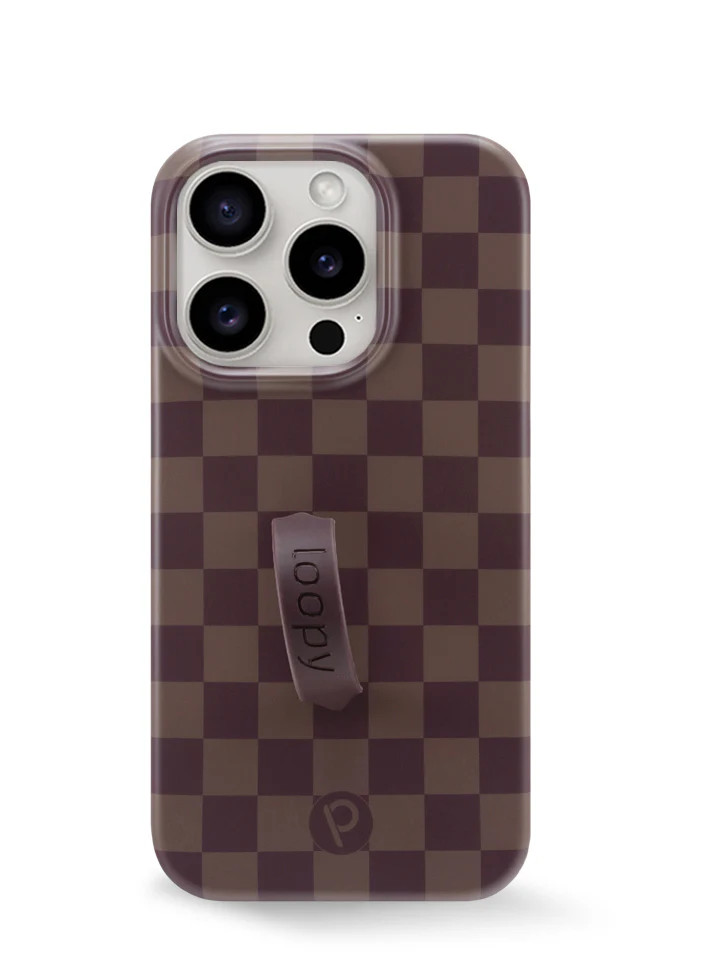 Loopy Cases - Cocoa Checkered | Loopy Cases