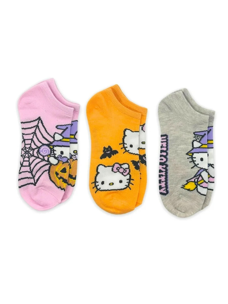 Hello Kitty Women's Halloween No-Show Socks, 3-Pack, Size 4-10 | Walmart (US)