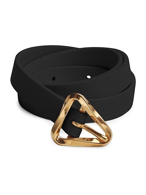 Triangle Buckle Leather Belt | Saks Fifth Avenue