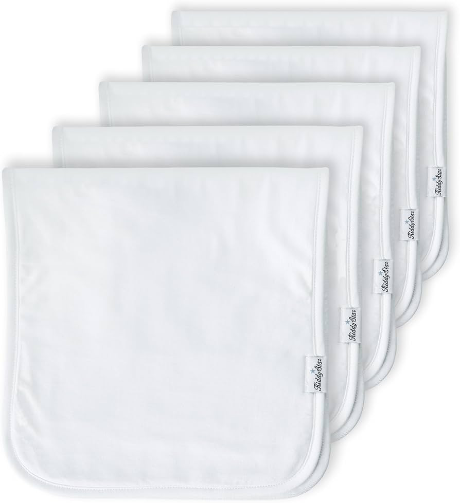 KiddyStar 100% Organic Cotton Baby Burp Cloths (5-Pack): Large (21''X10'') Towels for Infants, Ne... | Amazon (US)