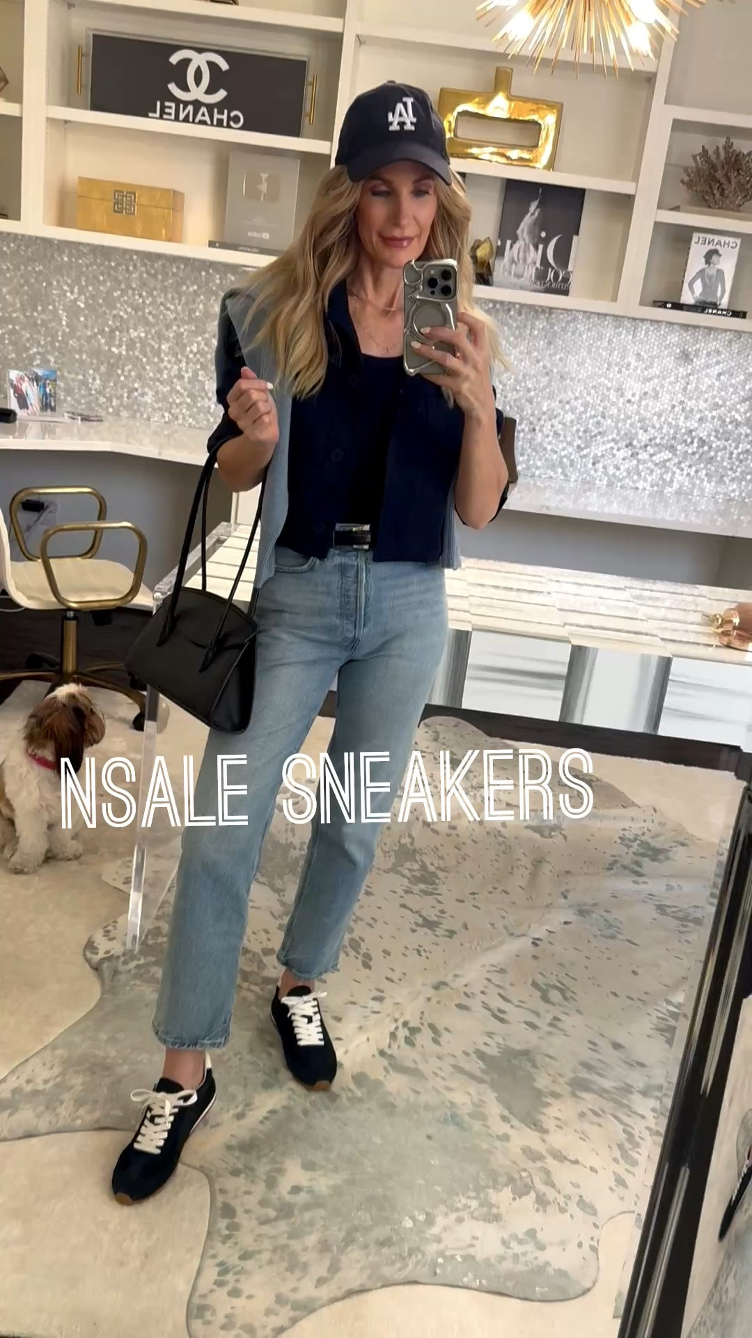 This chic fall outfit is such an easy way to look polished and pulled together — I love the structured jacket styled with a cozy sweater, flattering denim, and these stylish sneakers that are part of the NSALE. The sale goes live tomorrow, so be sure to add them to your wish list now before they sell out. I’m wearing an XS in the jacket and sweater and a size 24 in the denim. #NSale #LTKOver40 #LTKStyleTip 

 #LTKSeasonal #LTKOver40 #LTKSaleAlert
