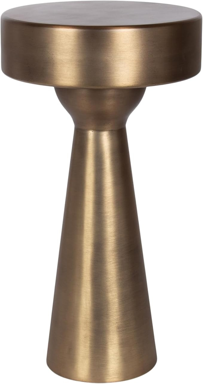 Kate and Laurel Solbrett Modern Sophisticated Metal Side Table, 12 x 12 x 22, Antique Brass, Cont... | Amazon (US)