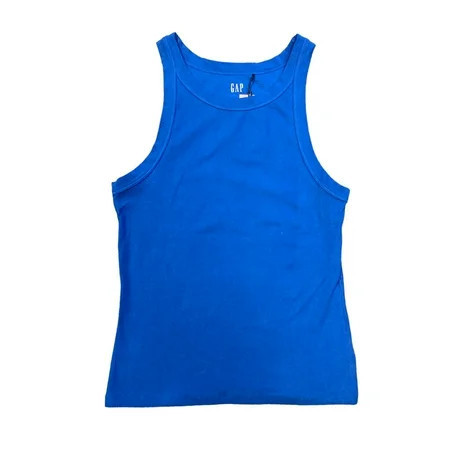 GAP Women s Soft Stretch Ribbed High Neckline Tank Top GP004097 (Nautical Blue XS) | Walmart (US)