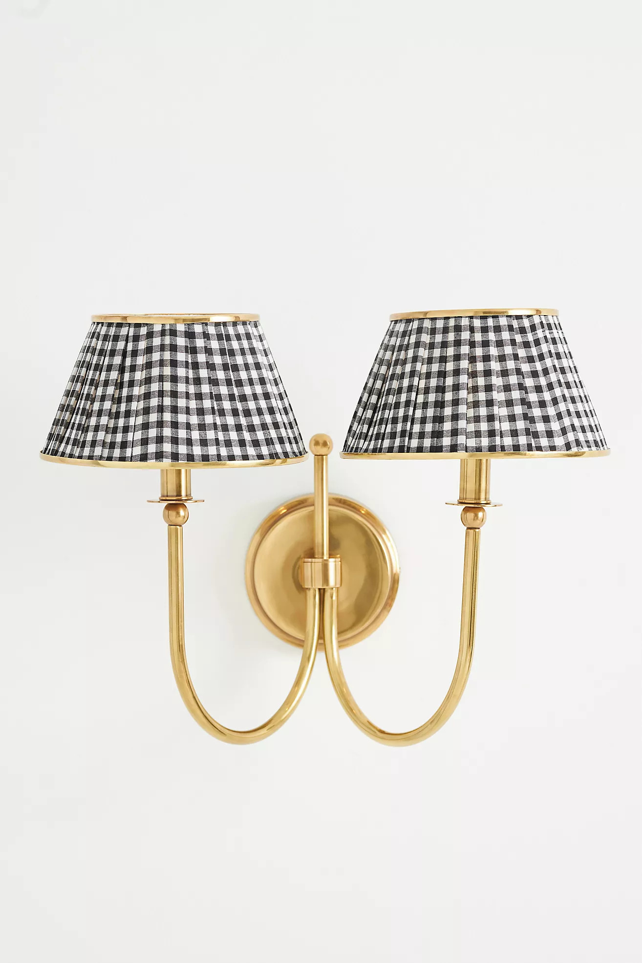 Lee Double-Articulating Shaded Brass Sconce Wall Light | Anthropologie (US)
