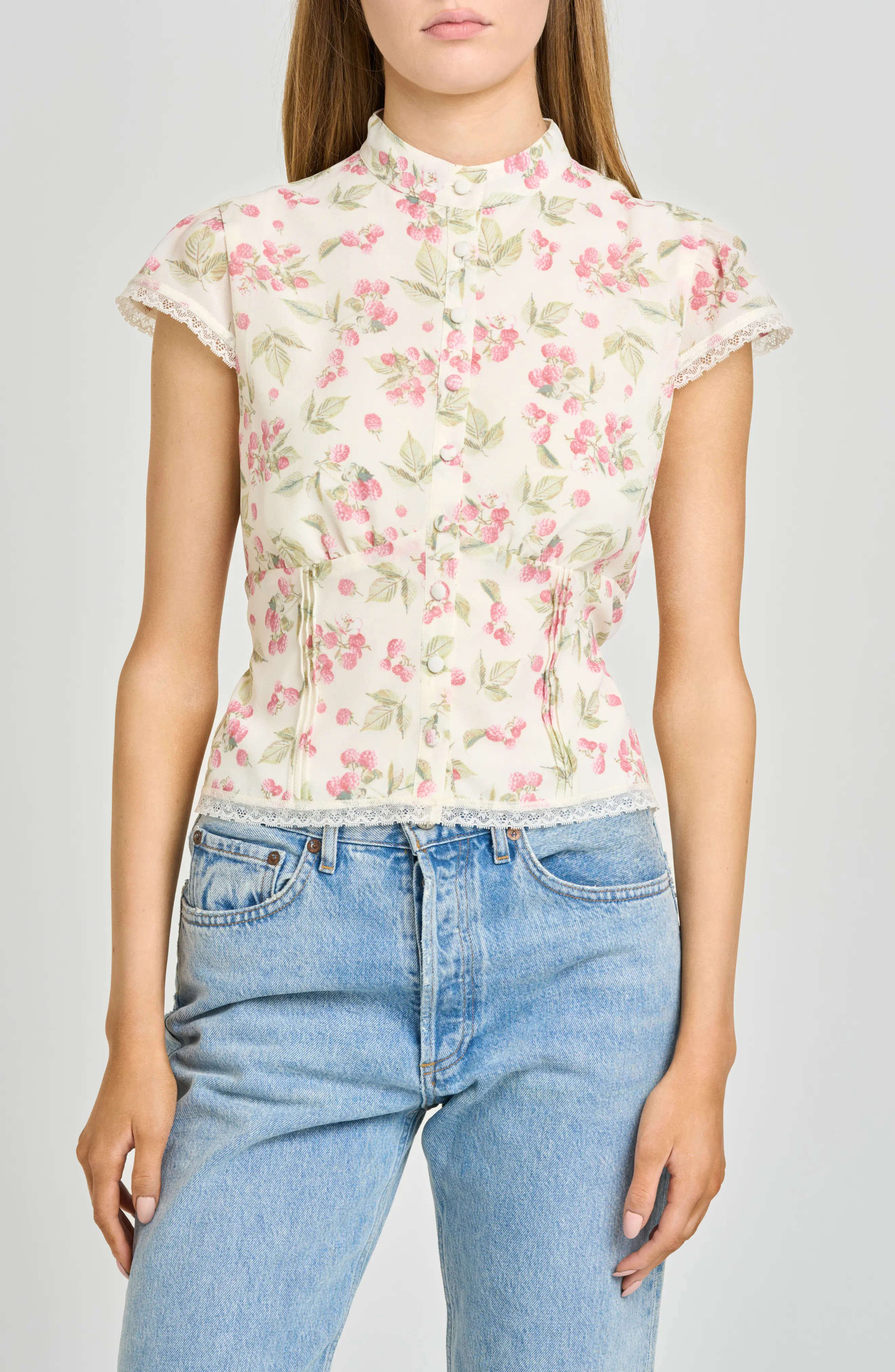 WAYF Talia Floral Button-Up Top (Women) | Nordstrom | Nordstrom