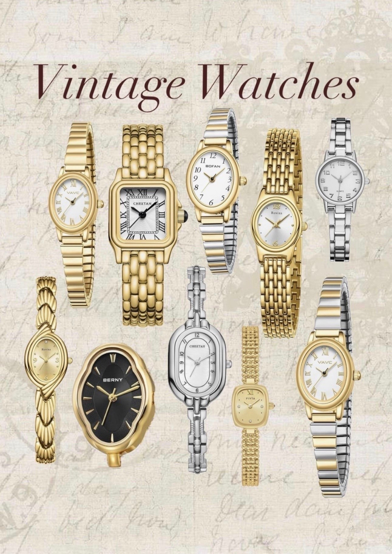 Vintage Watches
#vintage #watches #watch #ontrend #trending #giftsforher #giftguide #momlife #teens #cutewatch #vintagewatch #style #accessories 

#LTKFindsUnder50 #LTKGiftGuide

#LTKMothersDay #LTKSaleAlert #LTKOver40