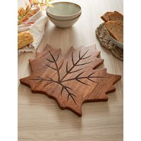 The Very Collection Maple Leaf Shaped Wooden Serve Board | Very (UK)