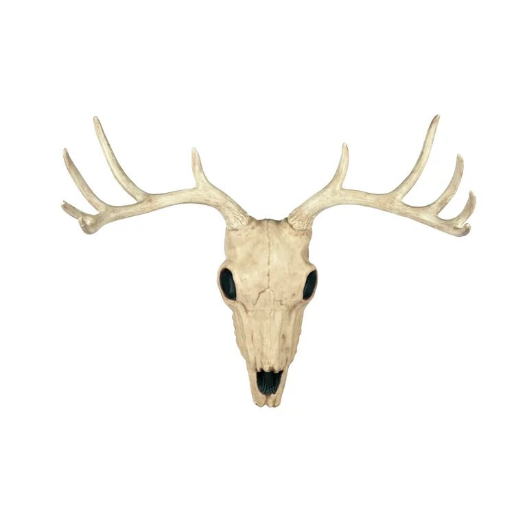 Halloween Large Faux Deer Skull Decoration, 21.5 in, by Way To Celebrate | Walmart (US)