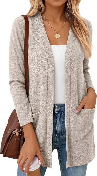 LILLUSORY Womens Lightweight Long Cardigans Fall Clothes | Amazon (US)