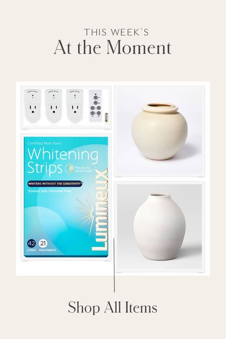 This weeks items that I’m loving at the moment to inspire your home, fashion style, well-being, health and overall lifestyle!
•
•
•
Target home, target finds, amazon finds, , spring decor, neutral style,smart plug, amazon home, remote operated plug, budget friendly vase, spring vase, teeth whitener 

#LTKhome #LTKunder50 #LTKsalealert