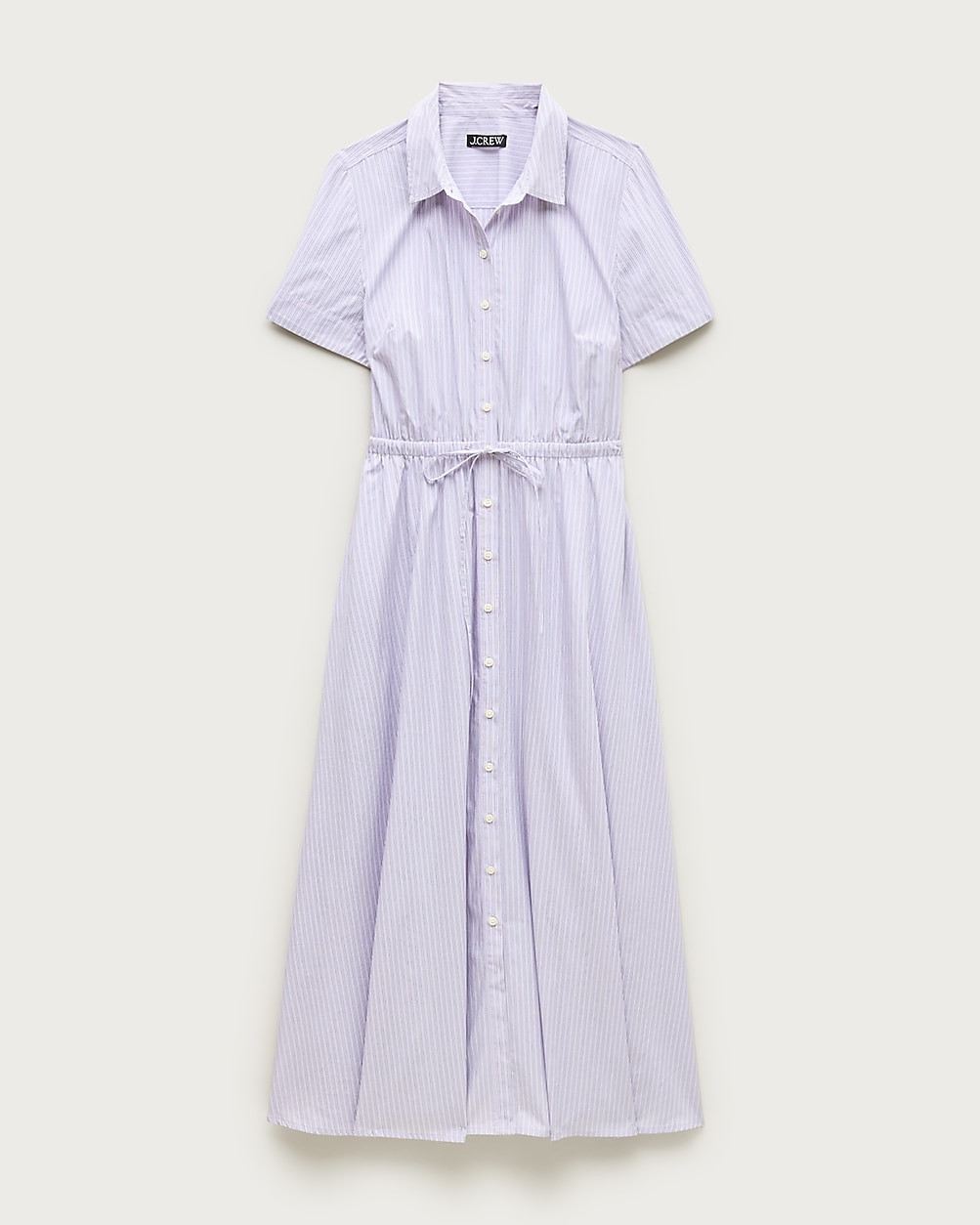 Cerise shirt-dress in striped cotton poplin | J. Crew US