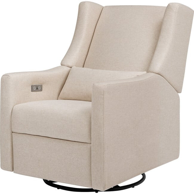 Babyletto | Kiwi Electronic Recliner and Swivel Glider, Beach Eco-Weave (Beige) | Maisonette | Maisonette