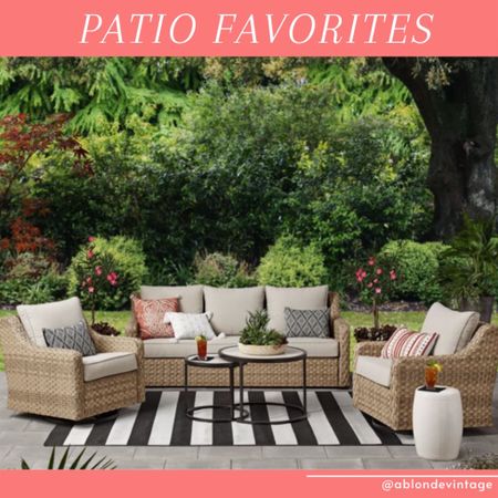 Some of my favorite patio finds from Walmart! This set is on sale and such a great quality set to instantly refresh your outdoor patio. #outdoorpatio #patioset #patiostyle #walmartpatio

#LTKfamily #LTKhome #LTKstyletip