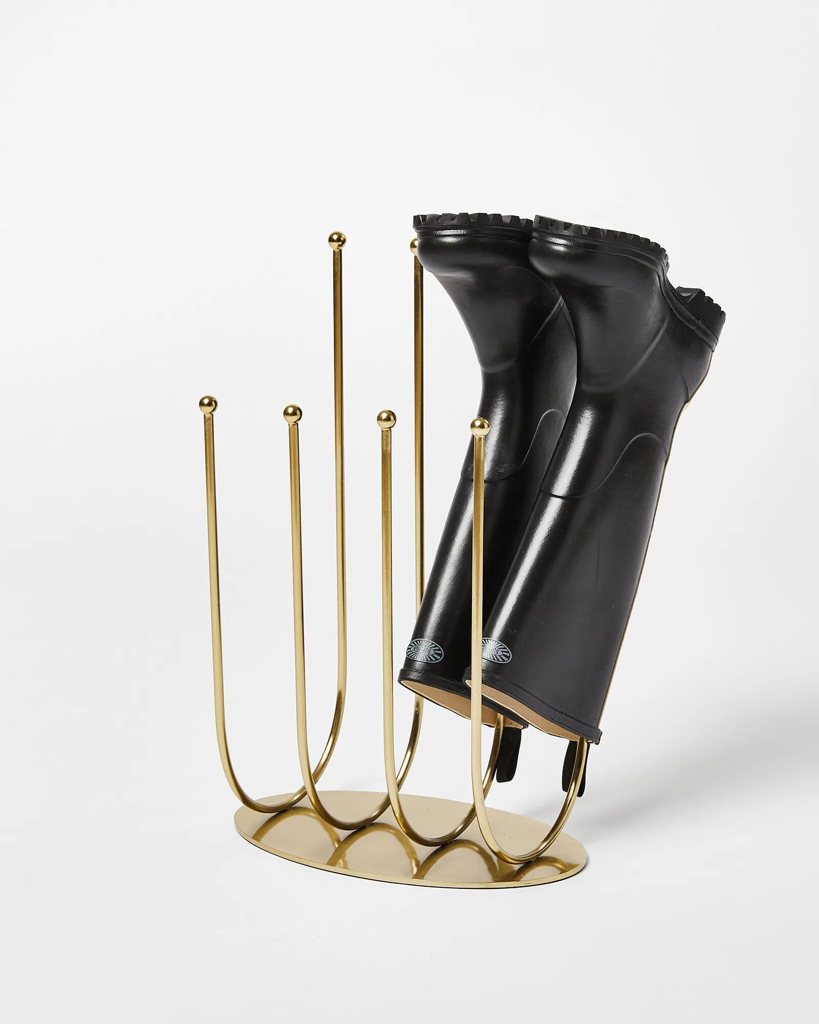 Gold Metal Welly Shoe Stand | Oliver Bonas (Global)