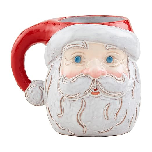 Mud Pie Christmas Stoneware Mug, Santa,12 oz | Amazon (US)