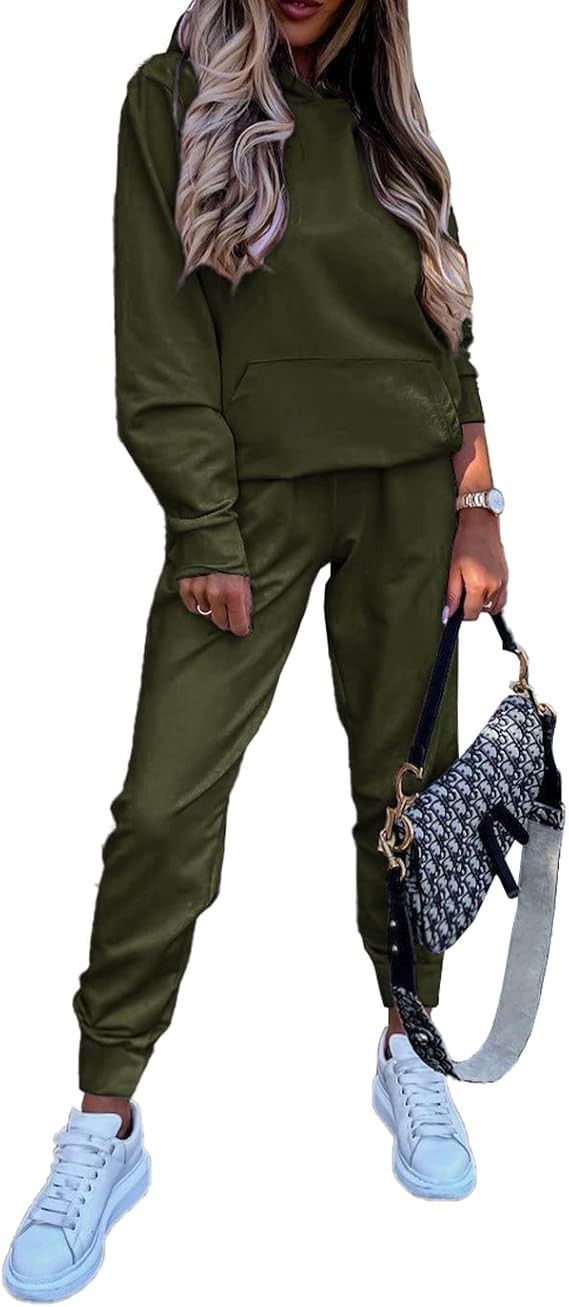 BTFBM 2023 Two Piece Outfits Winter Fall Lounge Sets For Women Sweatpant Joggers Set Casual Hoodi... | Amazon (US)