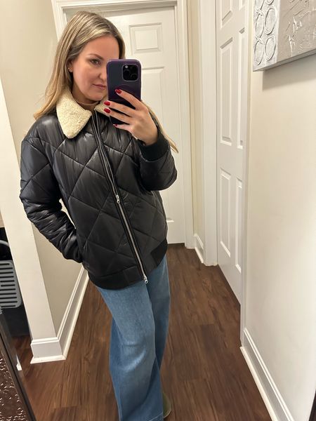 Rails Shay jacket size down 
Sherpa trim jacket 
Puffy coat 
Puffy jacket for fall 


#LTKstyletip #LTKGiftGuide #LTKSeasonal