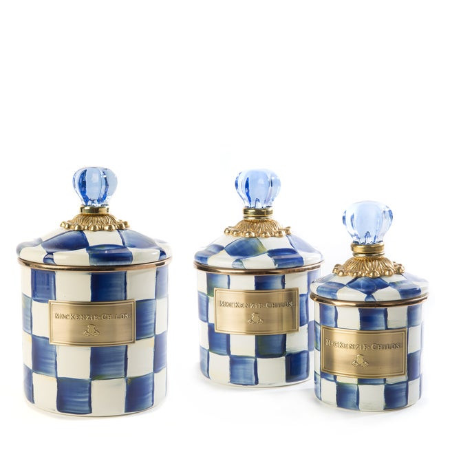 Royal Check Enamel Canisters | MacKenzie-Childs