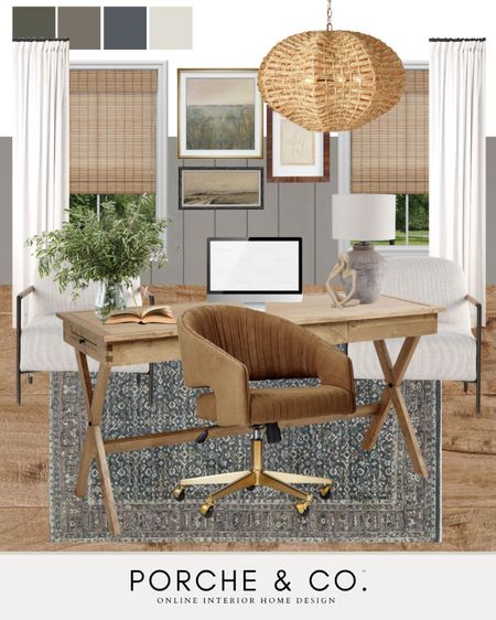 Modern transitional office, home office, work from home, cozy office #edesign # porcheandco 

#LTKFind #LTKstyletip #LTKhome