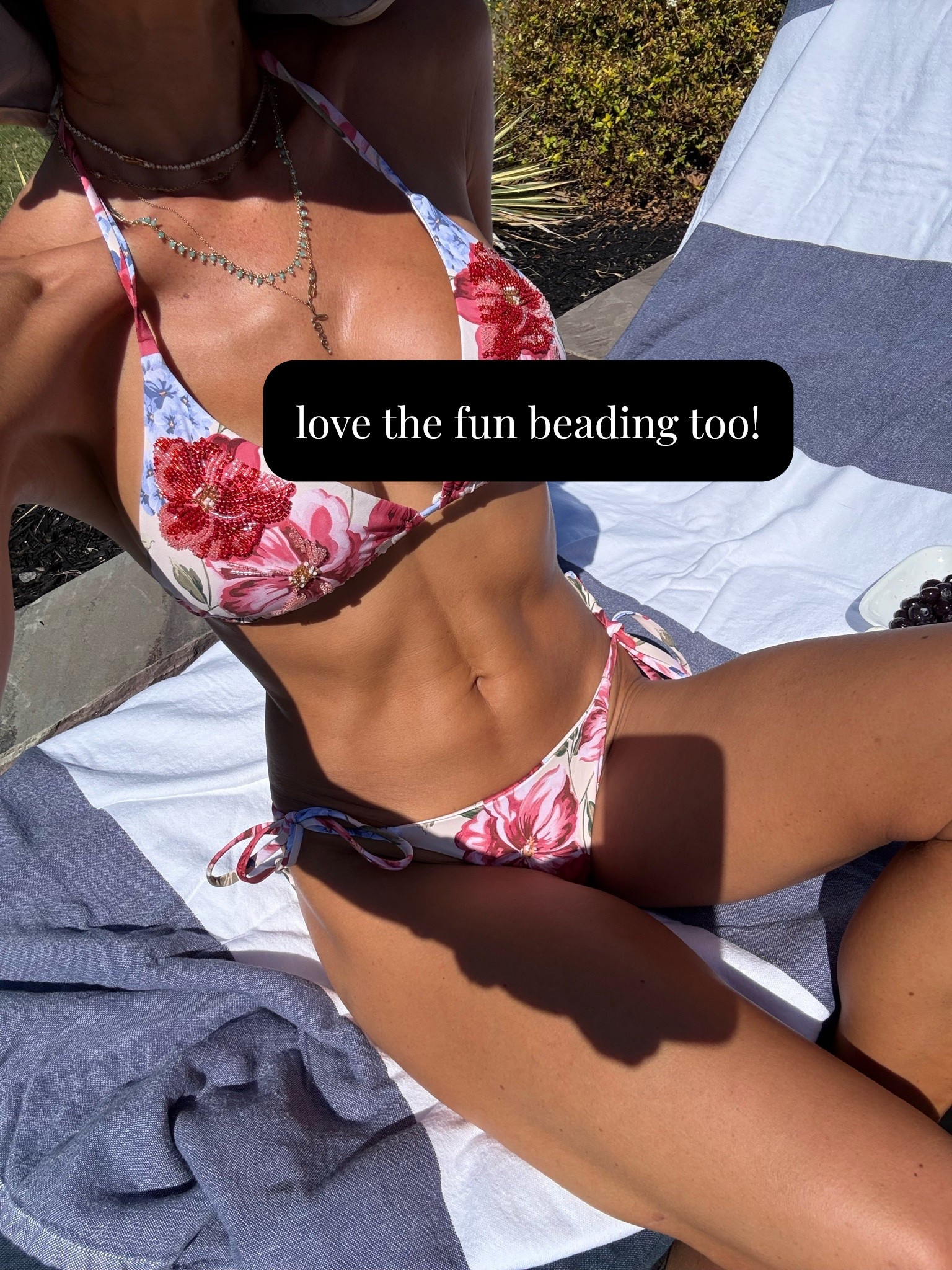 Pretty beaded bikini that fits  well and love the detailing and fabric

#LTKPetite #LTKSaleAlert
