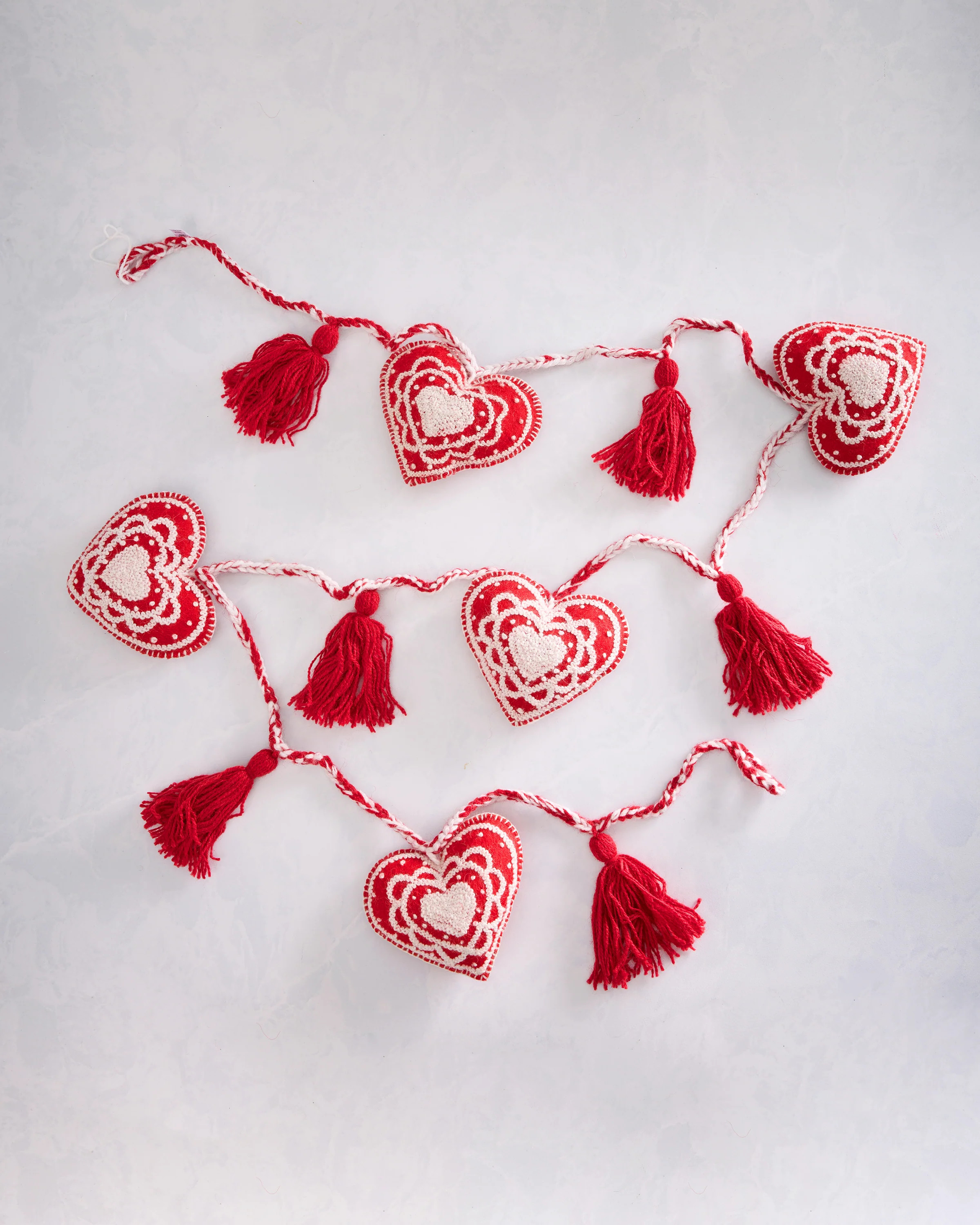 Red Combo - Valentine Heart Garland - Melange Collection | Printfresh